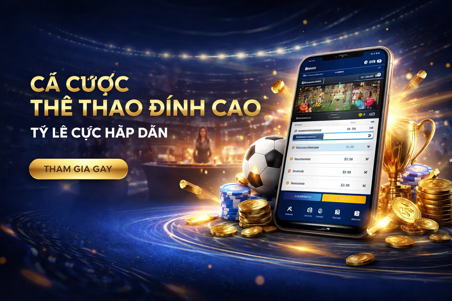 Sân vận động với ánh đèn rực rỡ và các cầu thủ đang thi đấu, biểu tượng cho cá cược thể thao 88vlxx